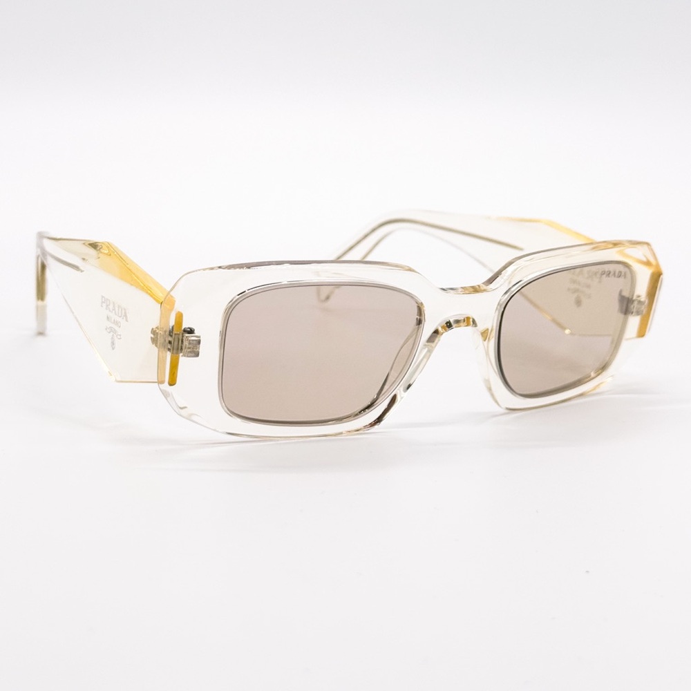 NEW PRADA PR17WS 19X30N SQUARE YELLOW WOMEN SUNGLASSES PRADA SPR 17W 19X30N - Picture 3 of 10